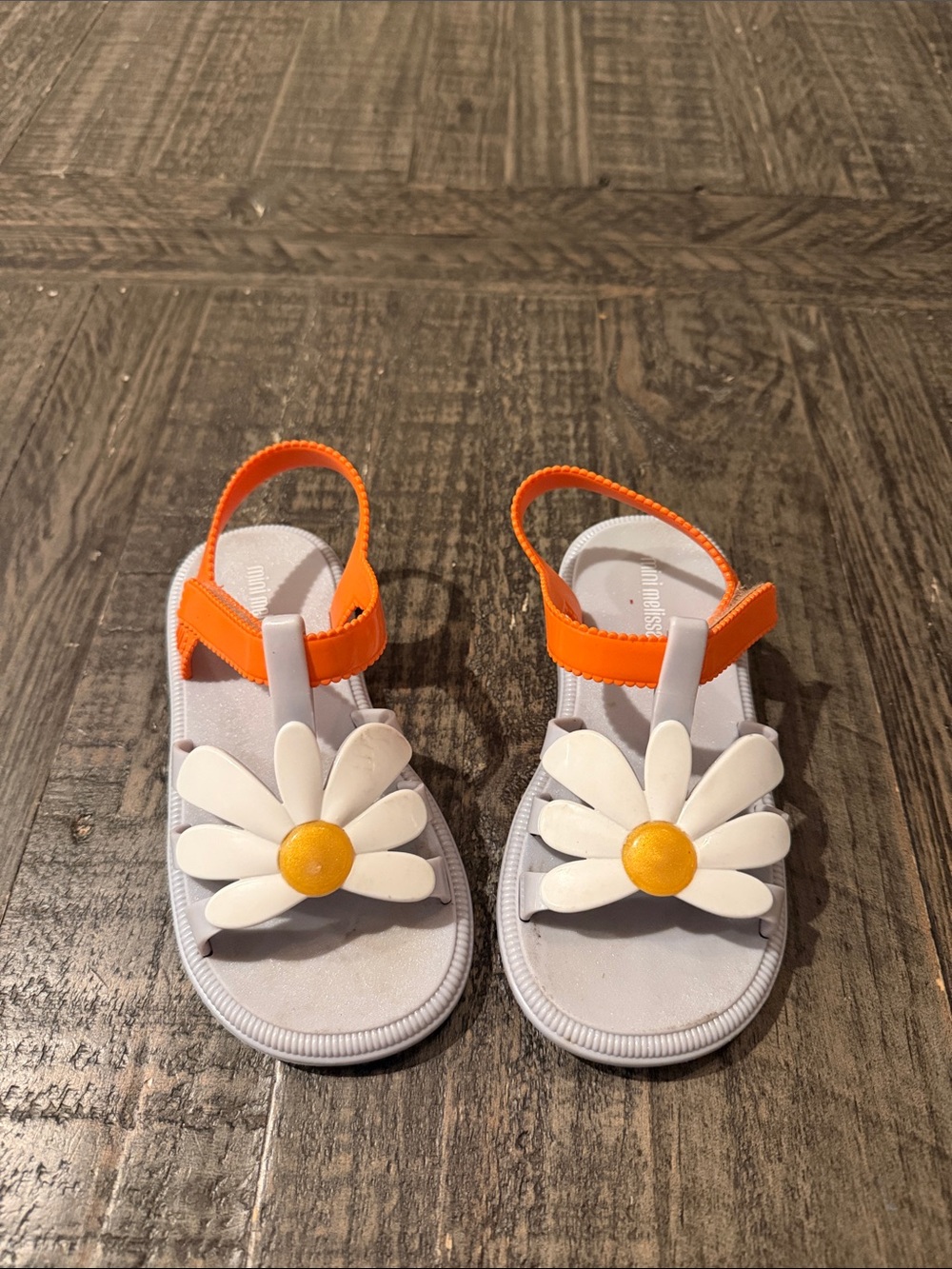 Kids Daisy Sandals with Orange Strap